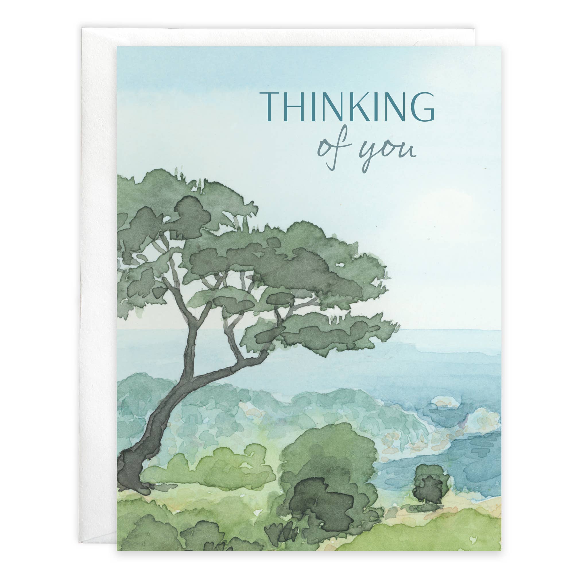 With Scripture Thinking of You Greeting Card - Cypress Tree