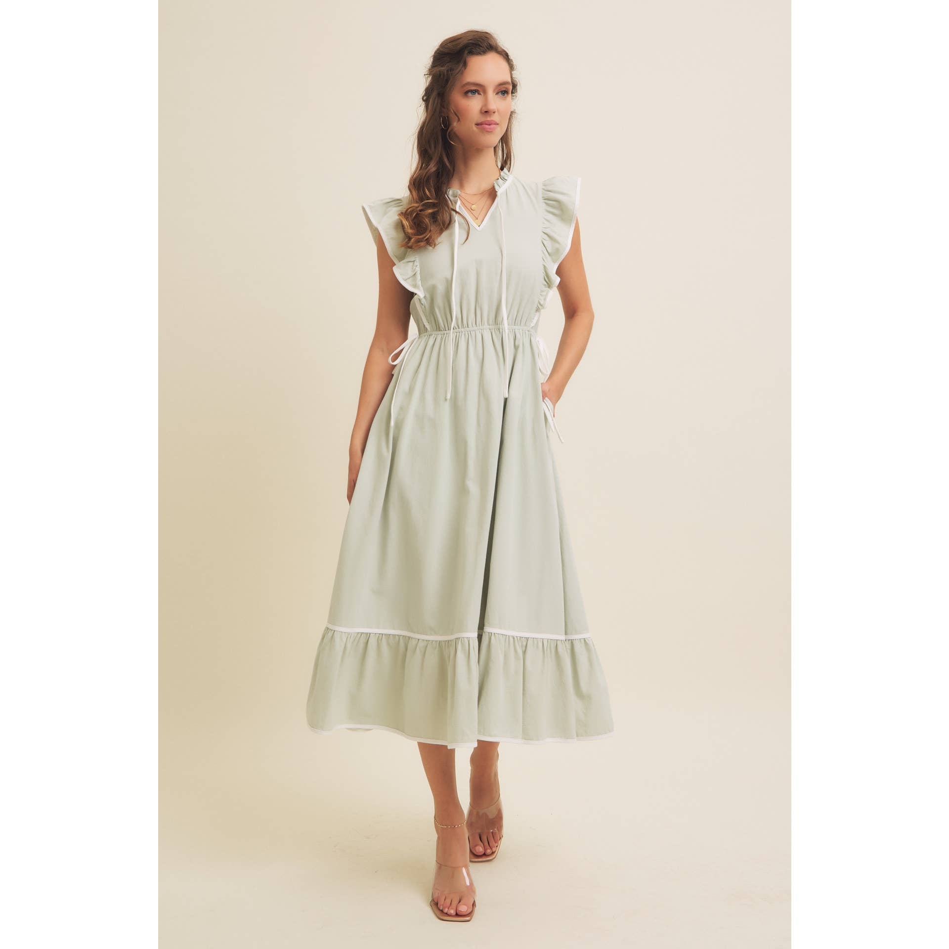 cotton gauze midi dress Women's Gauze Smocked Square Neck Midi Dress in White, Size XL, Organic Cotton by Quince