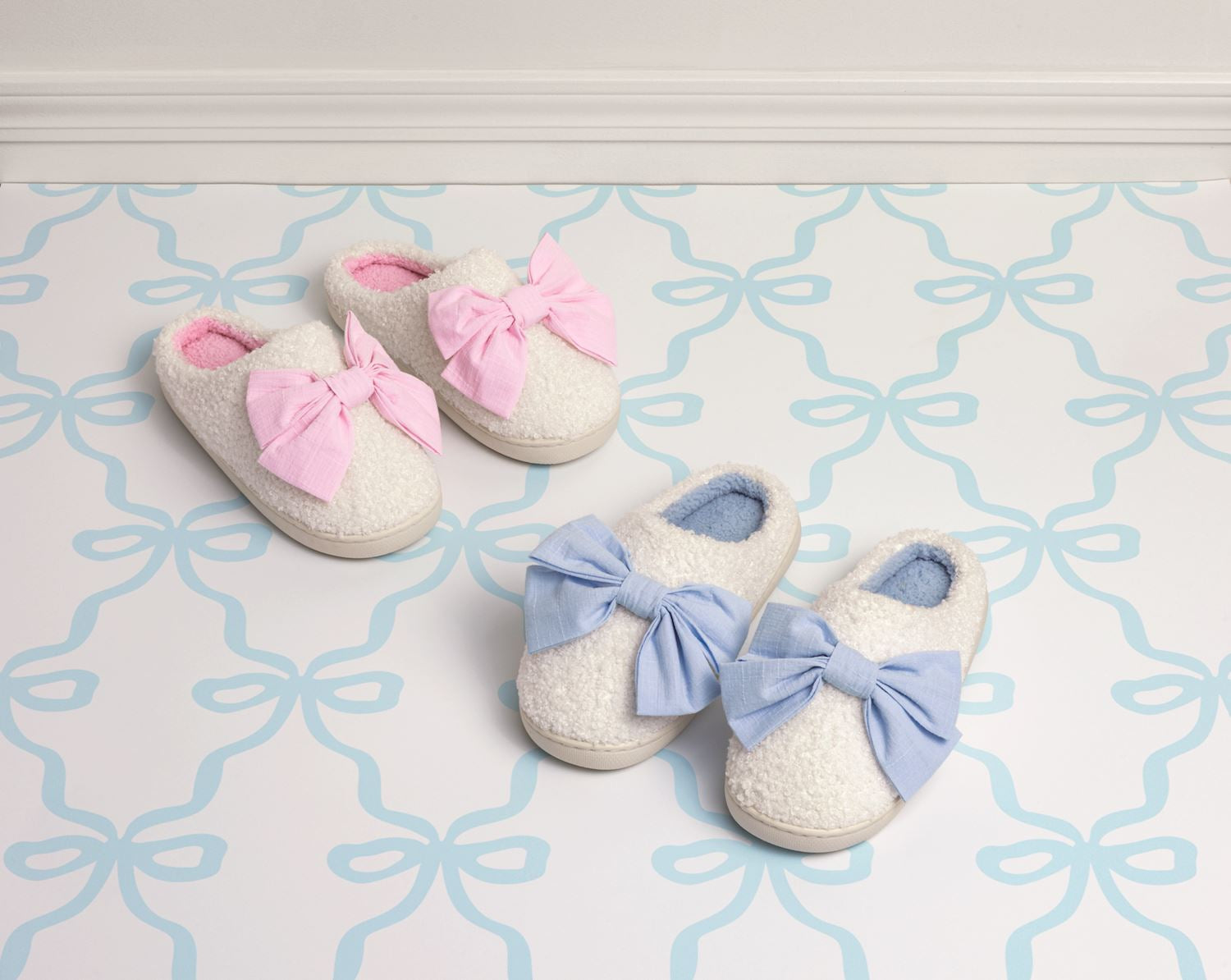 Pink Bow Slippers