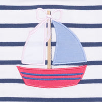 Bubbly Sailboat - Ruffle Sweatshirt & Paperbag Short