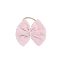 Solid Muslin Lotus - Bow on Headband