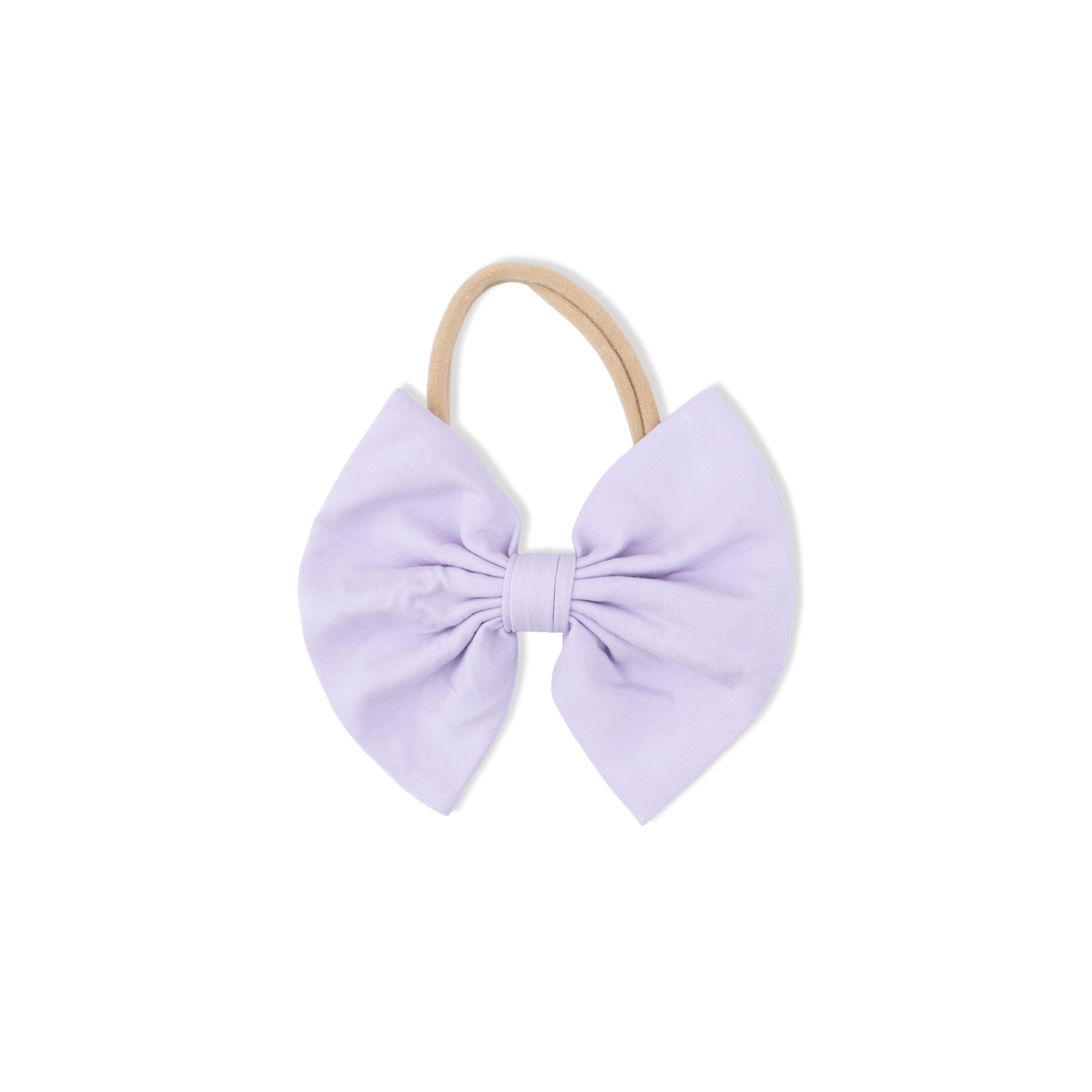 Solid Orchid Petal - Bow on Headband