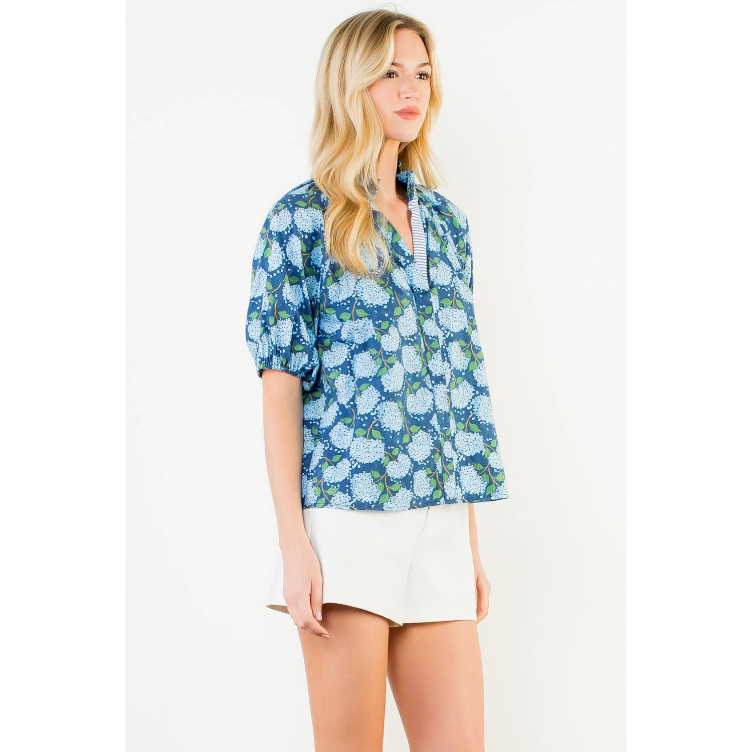 Sawyer - Puff Sleeve Flower Print Top