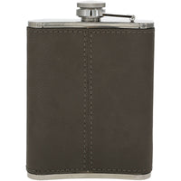 Zero Tasks - PU Leather & Stainless Steel 8 oz Flask