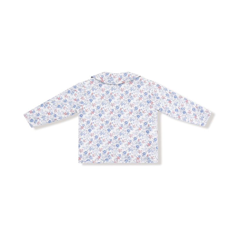 Country Girl Floral - Quilted Jacket with Peter Pan Collar