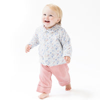 Country Girl Floral - Quilted Jacket with Peter Pan Collar