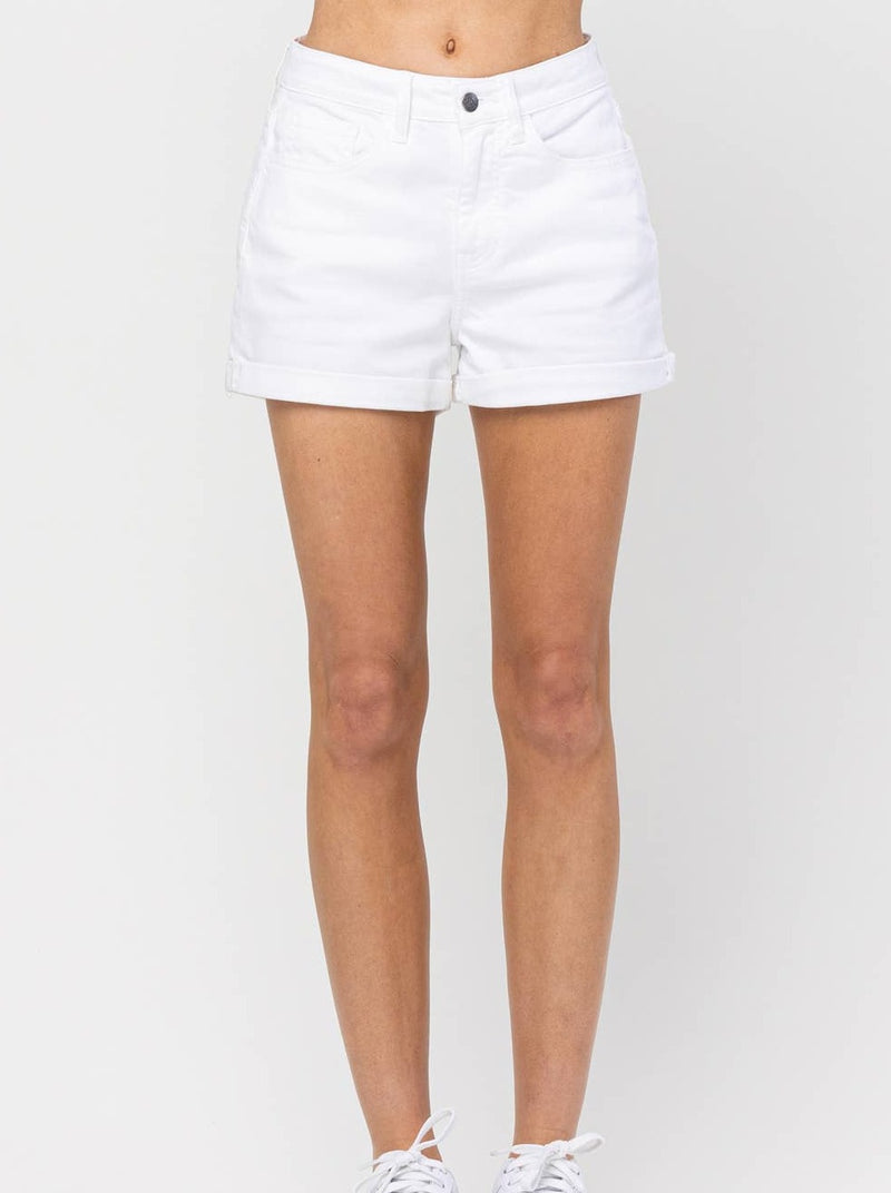 High Rise Cuffed Shorts