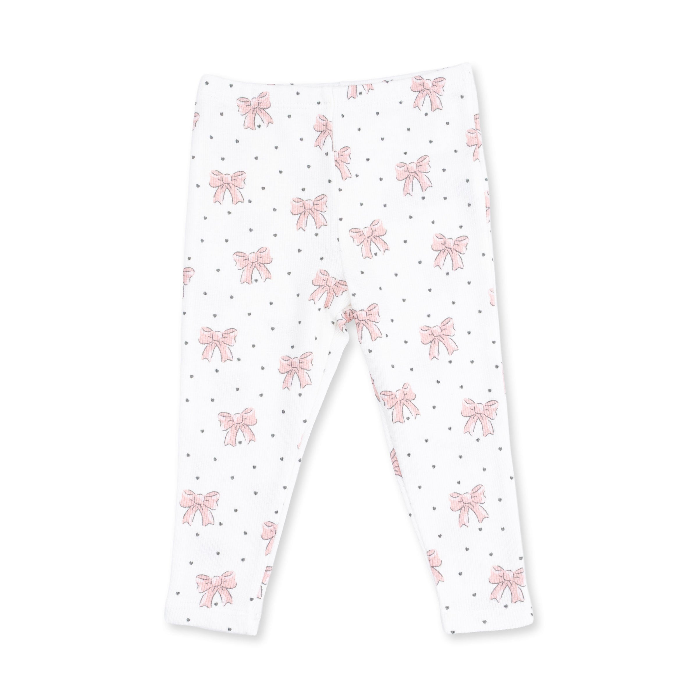 Veiled Pink Bows - V-Ruffle Sweatshirt and Legging