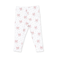 Veiled Pink Bows - V-Ruffle Sweatshirt and Legging