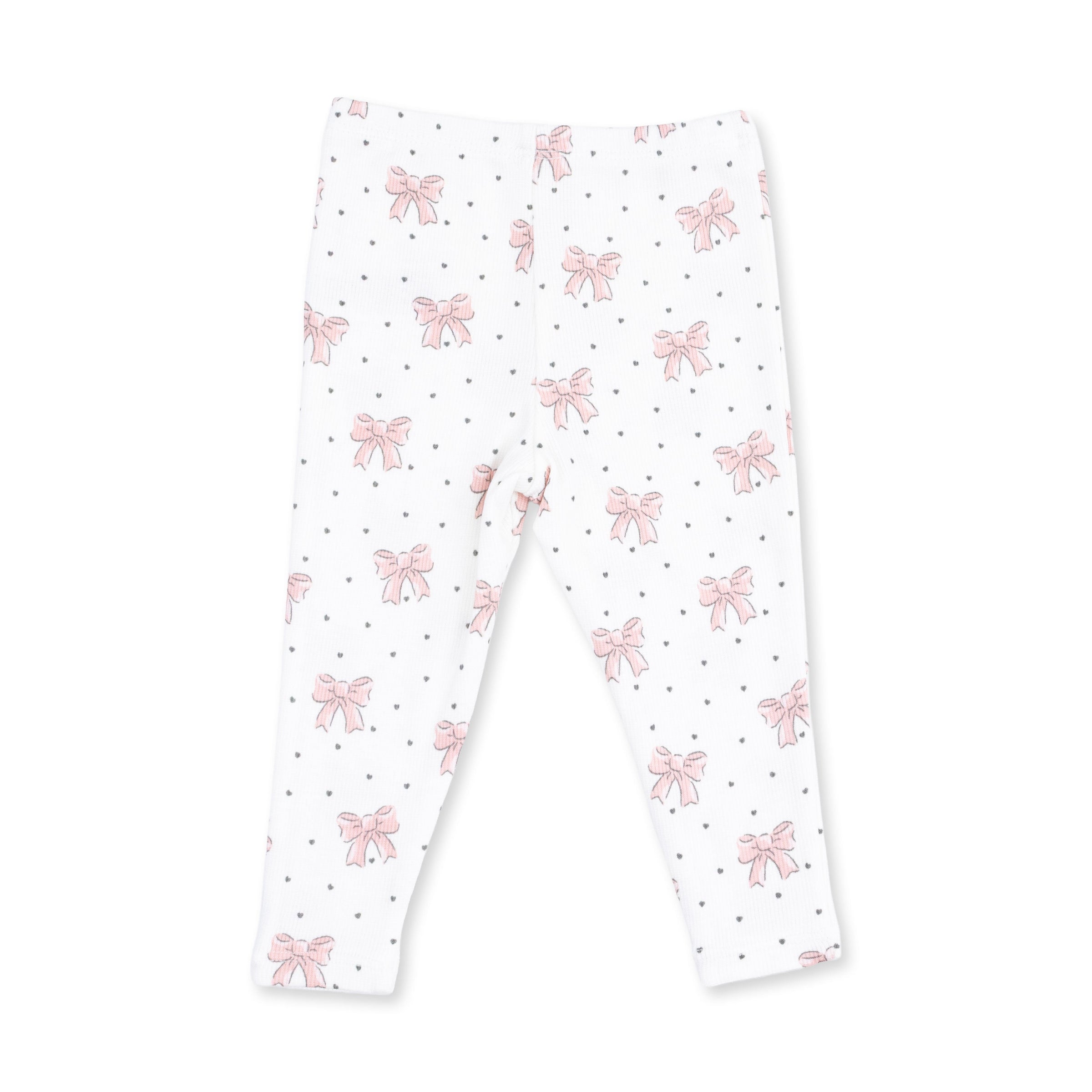 Veiled Pink Bows - V-Ruffle Sweatshirt and Legging