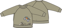 Camo French Terry - Drop Sleeve Sweatshirt