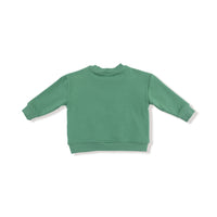 Holiday Plaid - Drop Sleeve Bear Sweatshirt with Rib Cuffs