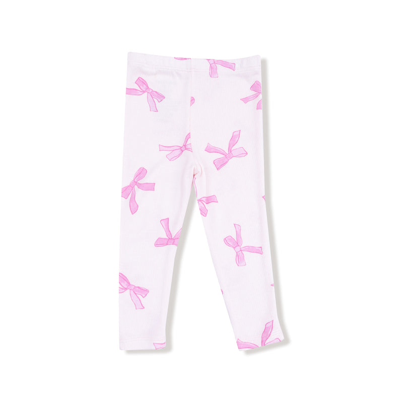 Pretty Bows - Sweatshirt with Tulle Ruffle and Ribbed Legging