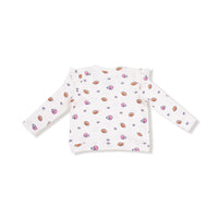 Footballs and Bows - Ruffle Waffle Top and Waffle Flare Pant