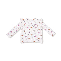 Footballs and Bows - Ruffle Waffle Top and Waffle Flare Pant