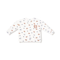 Footballs and Stars - Drop Sleeve Shirt with Pocket and Jogger