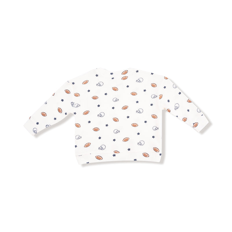 Footballs and Stars - Drop Sleeve Shirt with Pocket and Jogger