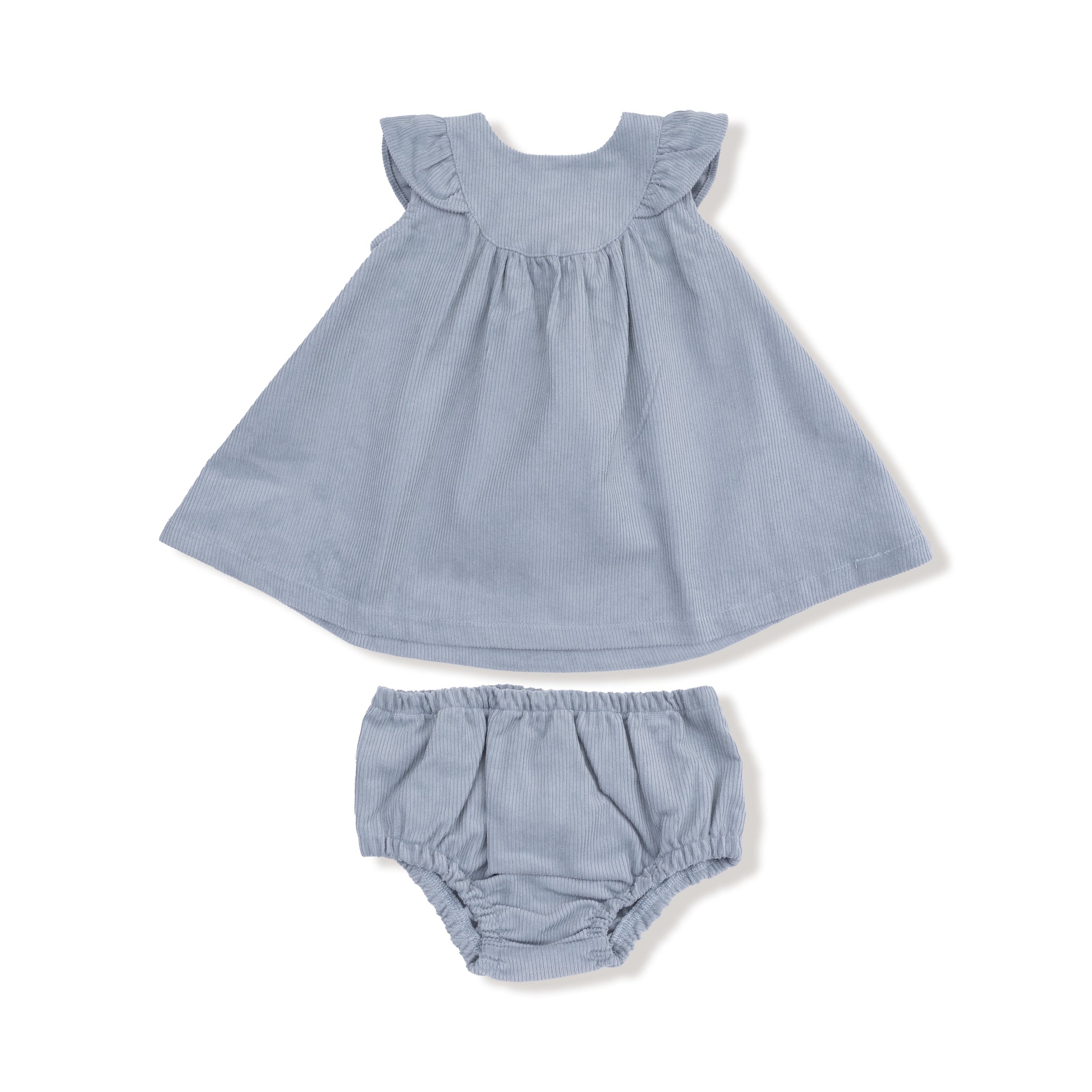 Quarry - Scoop Yoke with Ruffle Dress + Bloomer