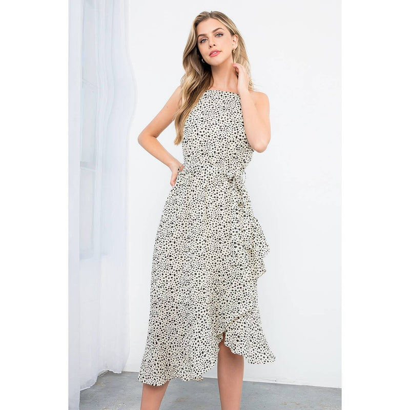 Monette-Spotted Print Dress