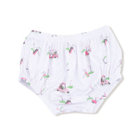 Baby Golf Carts - Pink - Long Sleeve Peter Pan Collar Dress and Bloomer