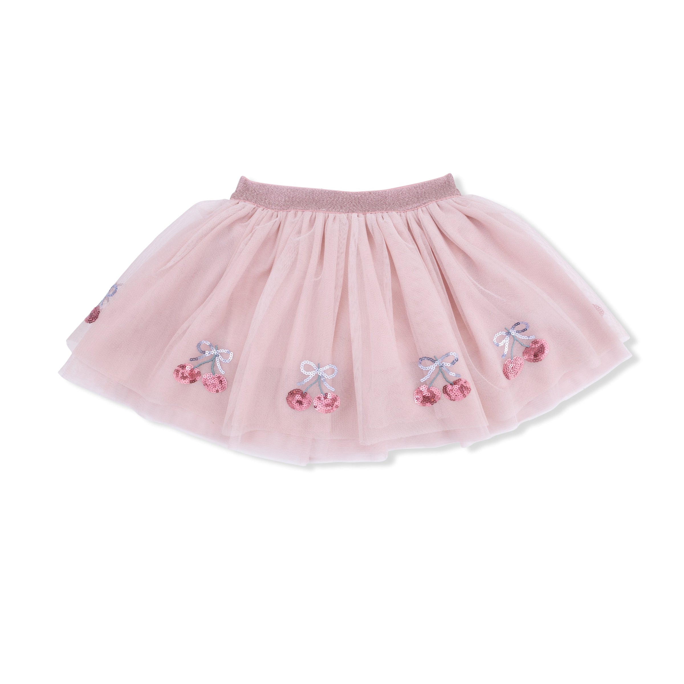 Sweet Bow Cherries - Tutu Skirt with Bike Shorts
