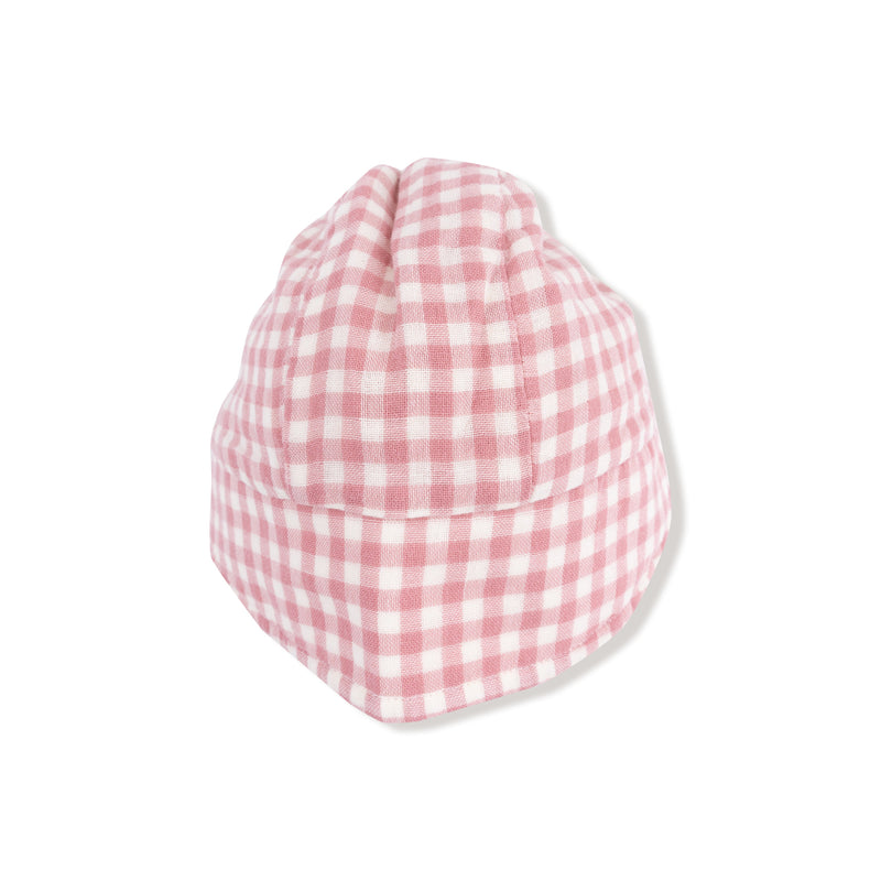 Rose Pink Plaid - Prairie Bonnet