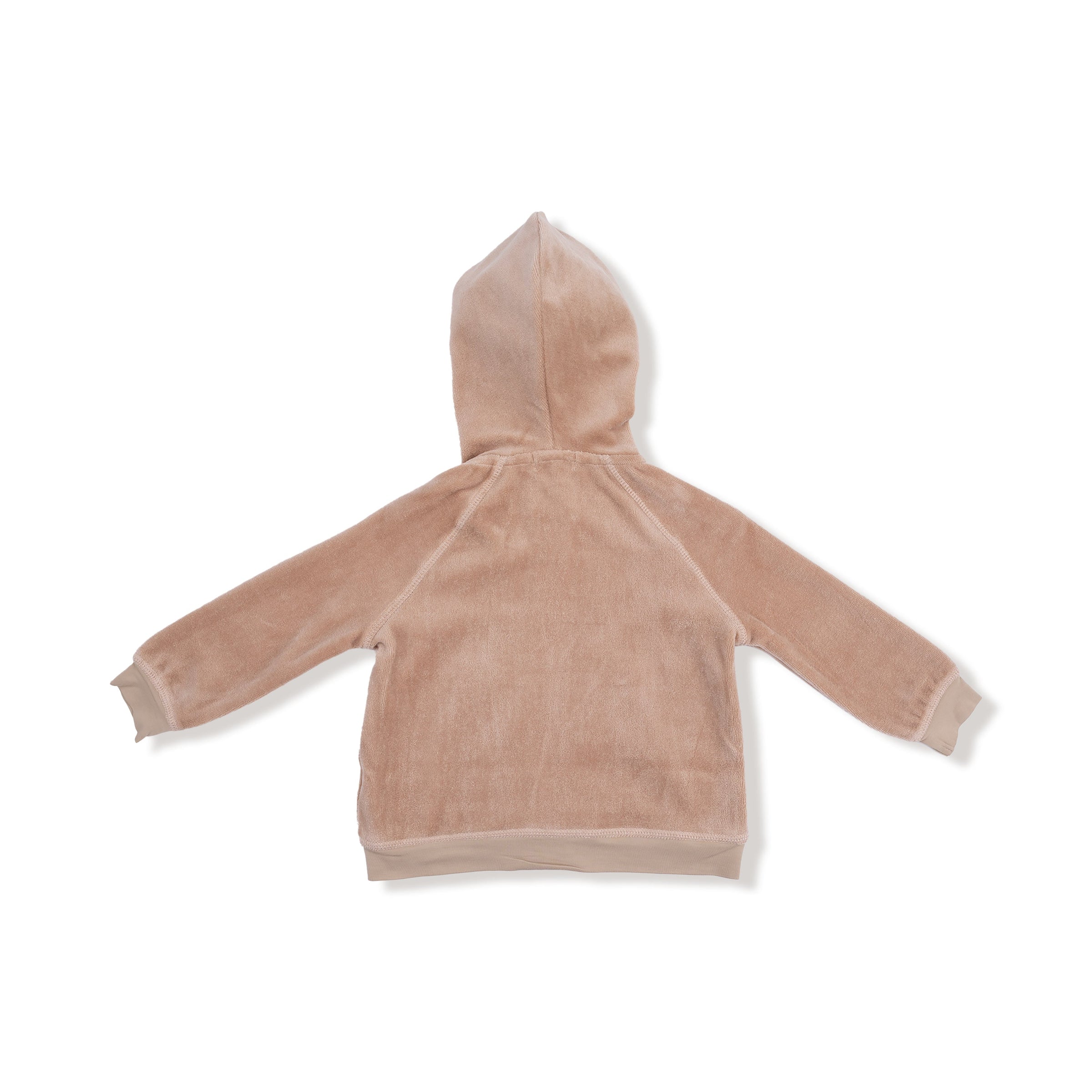 Velour Teddy Bear - Zip Hoodie + Varsity Stripe Jogger Set