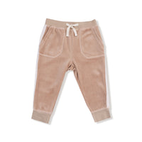 Velour Teddy Bear - Zip Hoodie + Varsity Stripe Jogger Set