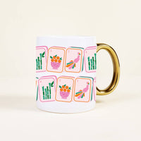 11 oz Cozy Cute Ceramic Mug – Mahjong Tiles