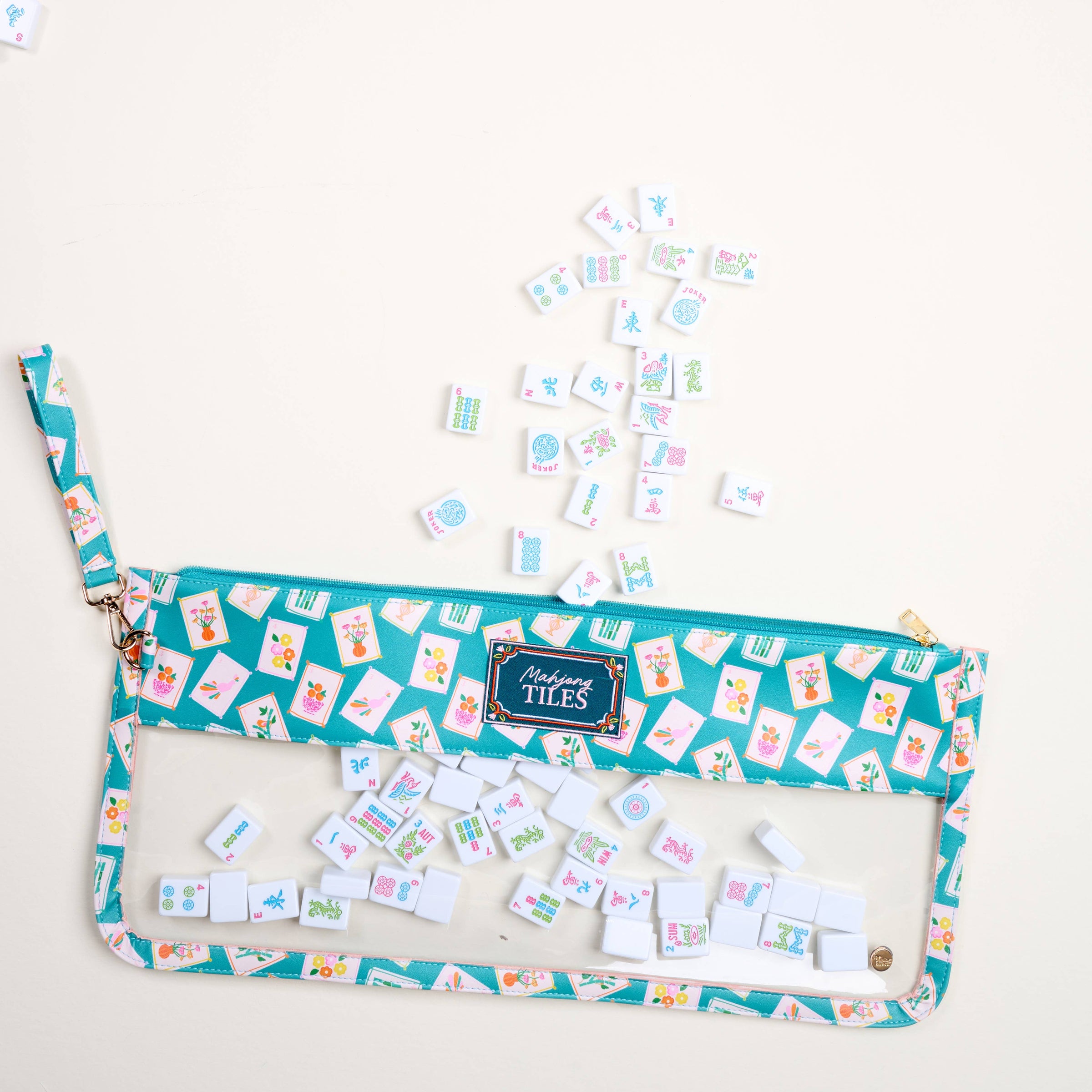 Mahjong Tile Keeper Pouch – It's Mahj Time Teal