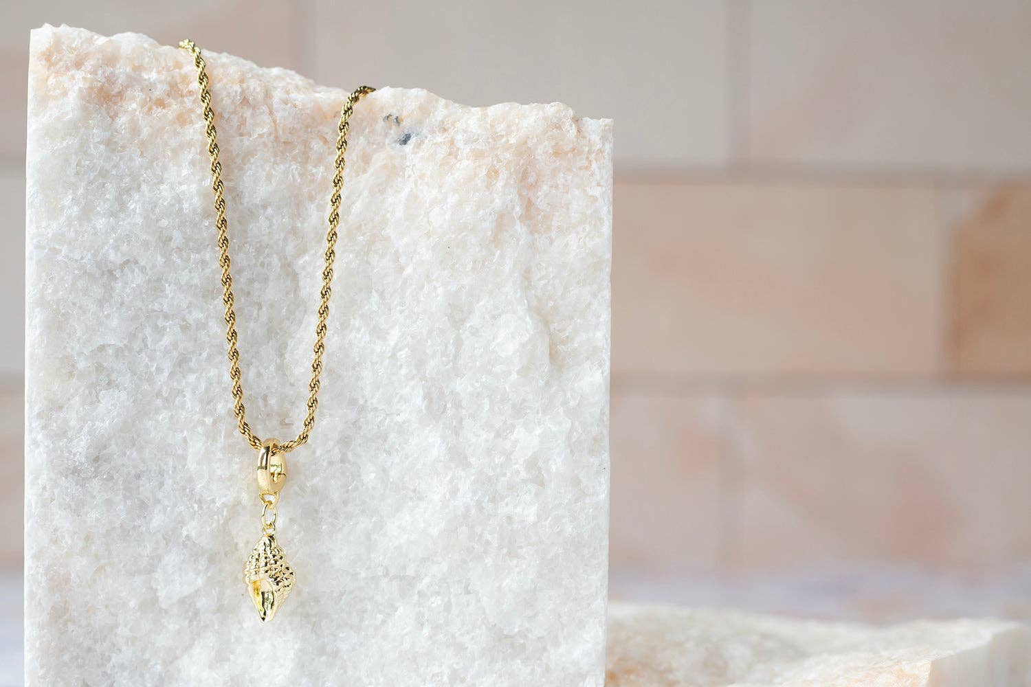 Conch Shell Charm, Gold. Bag Charm