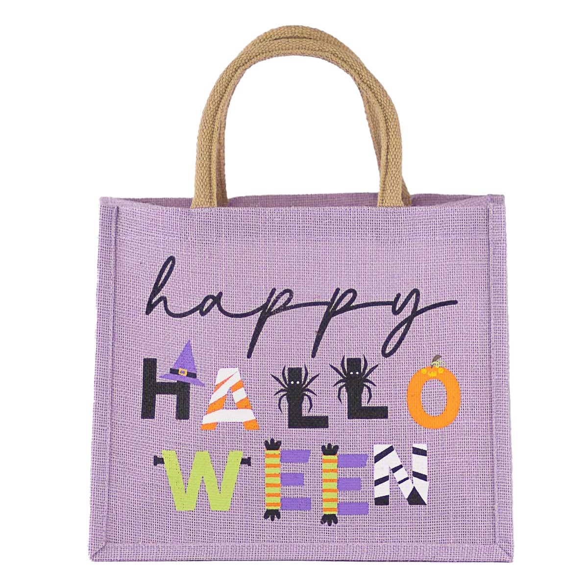 Happy Halloween Gift Tote   Light Purple/Multi   12x10x8