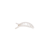 Coconut White | Tiny | Flat Round Hair Clip