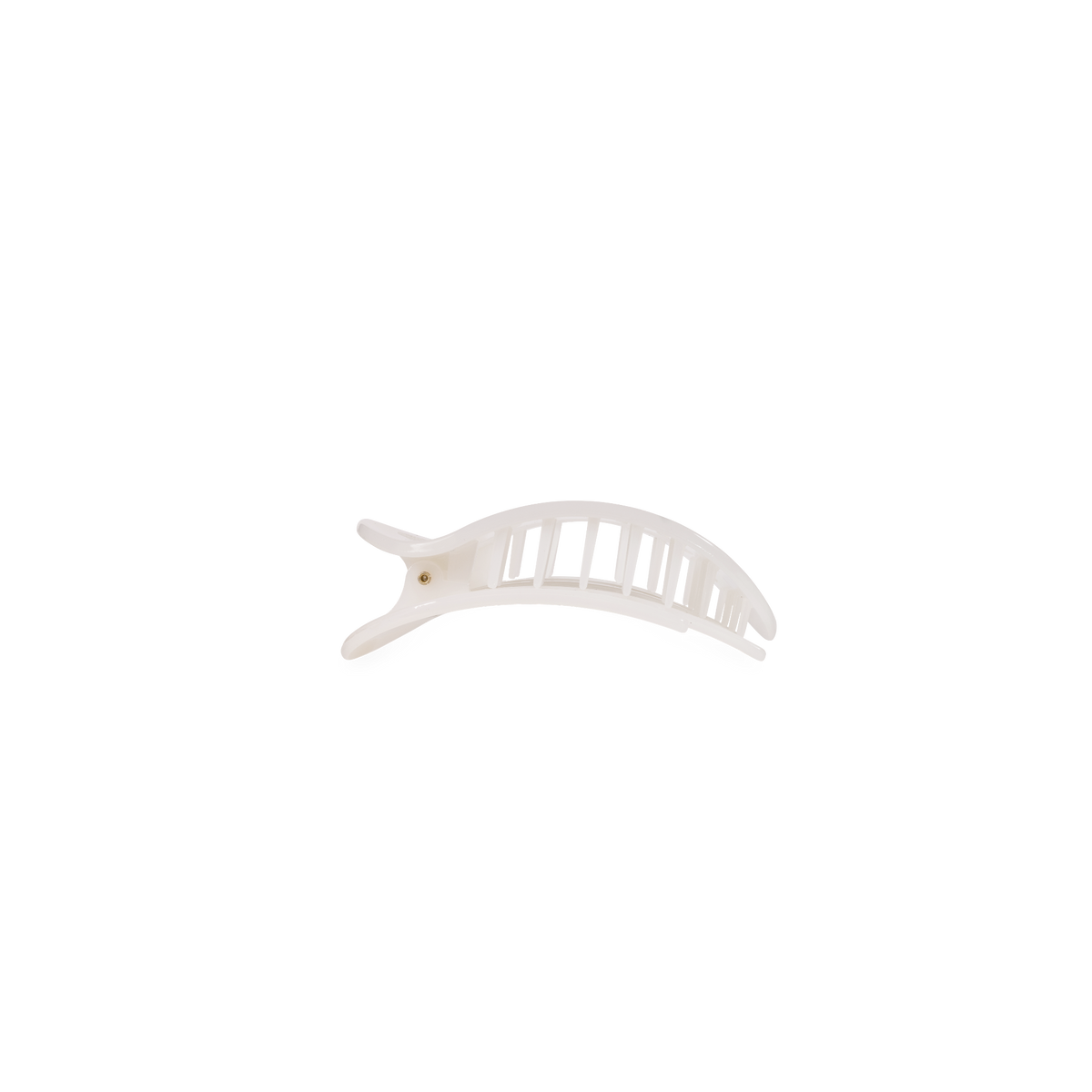 Coconut White | Tiny | Flat Round Hair Clip