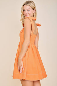 Amanda Tie Strap Babydoll Dress – Spring to Game Day Poplin Charm