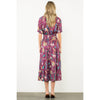 Presley-Smocked Waist Tassel Floral Maxi Dress