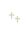 Legacy Cross Stud Earrings in Gold