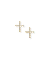Legacy Cross Stud Earrings in Gold