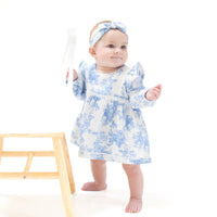 Dream Cottage Floral - Long Sleeve Vintage Lace Dress and Bloomer (2T to 4T Dress Only)