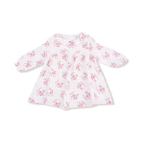 Belle Rosette Dot - Long Sleeve Petal Collar Dress + Legging