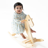 Sweet Rose Calico - Long Sleeve Petal Collar Dress and Bloomer