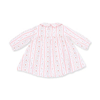 Marnie Rosebud Stripe - Long Sleeve Petal Collar Dress and Bloomer