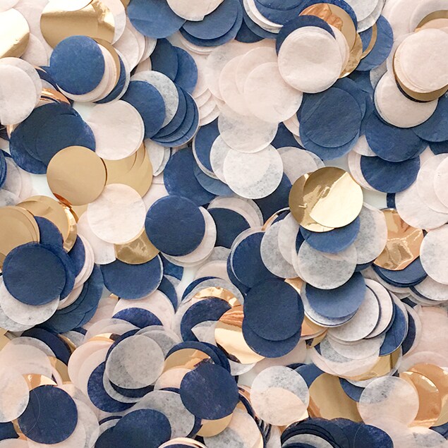 Table Confetti - Navy, Blush & Gold: 0.5oz