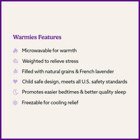 Curly Sage Green Warmies Neck Wrap Travel and wellness Gift