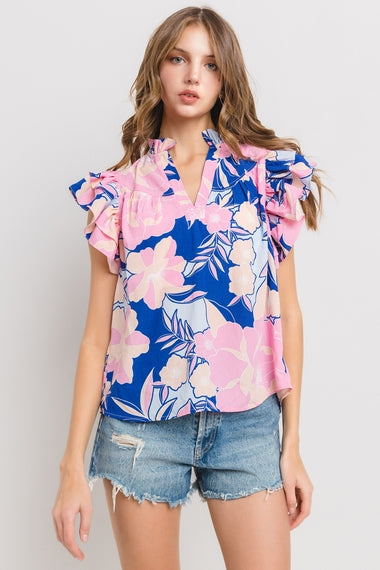 Cassee Floral Print Top