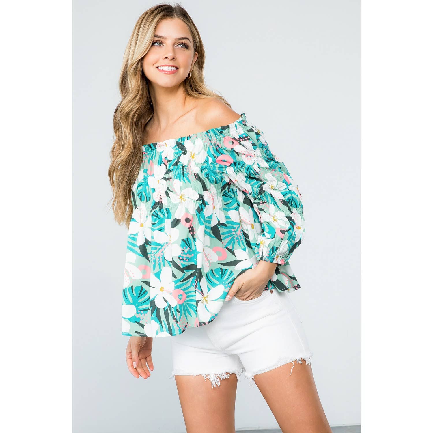 Naomi - Flower Print Multi Purpose Top