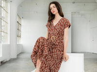 Hazel-Short Sleeve Button Down Dress