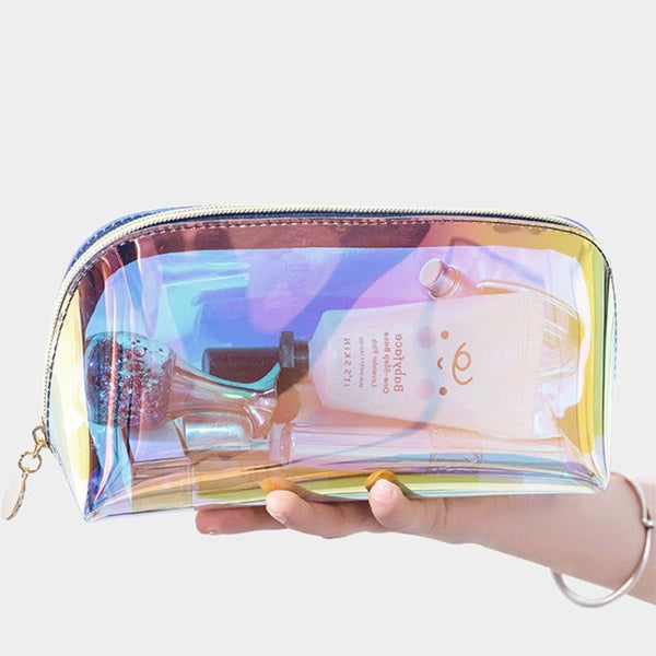 Large Iridescent Cosmetic Bag