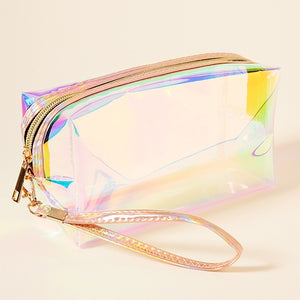 XL Iridescent Cosmetic Bag