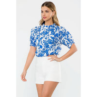 Adelle - Flower Puff Sleeve Top